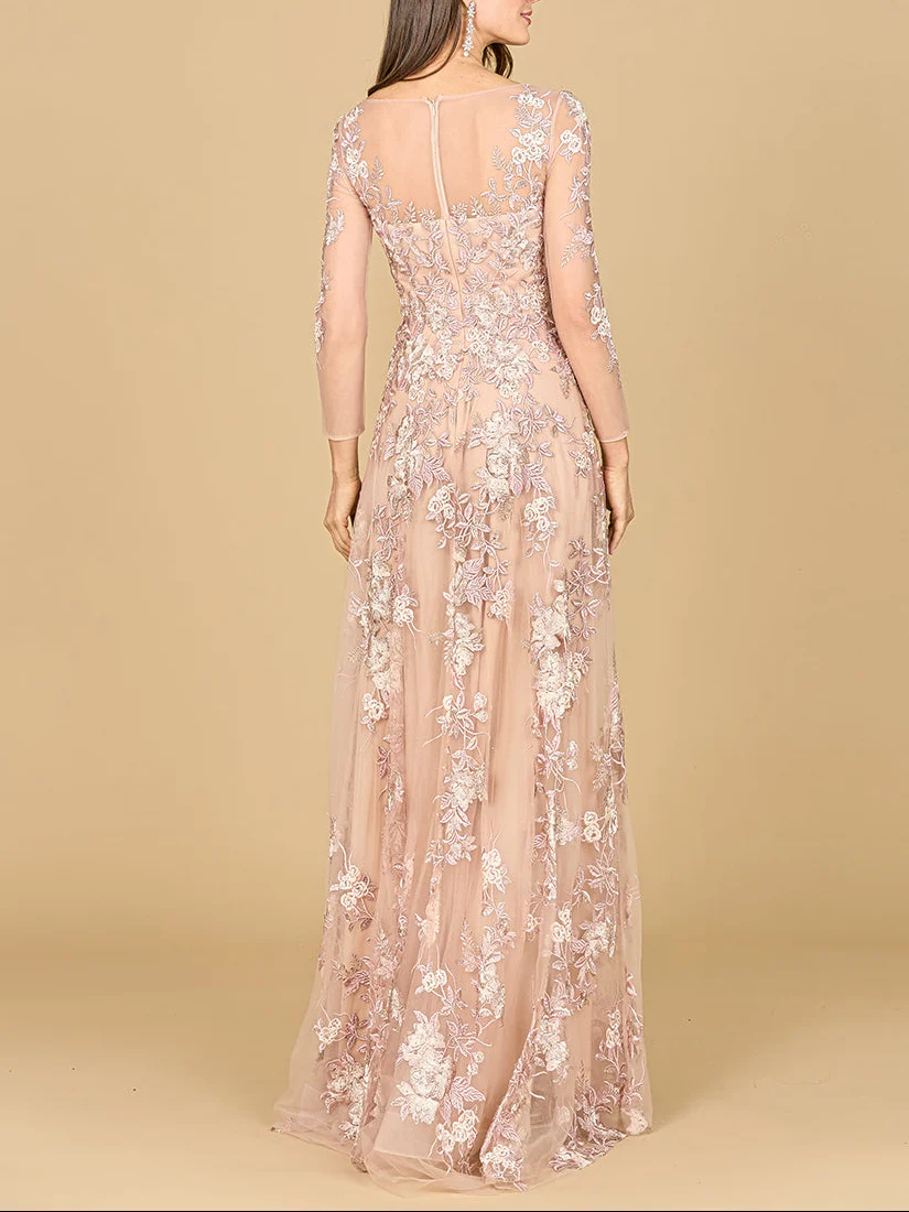 Long Sleeve Modest Lace Gown - Image 3