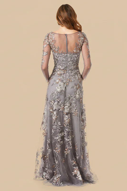 Long Sleeve Modest Lace Gown - Image 6