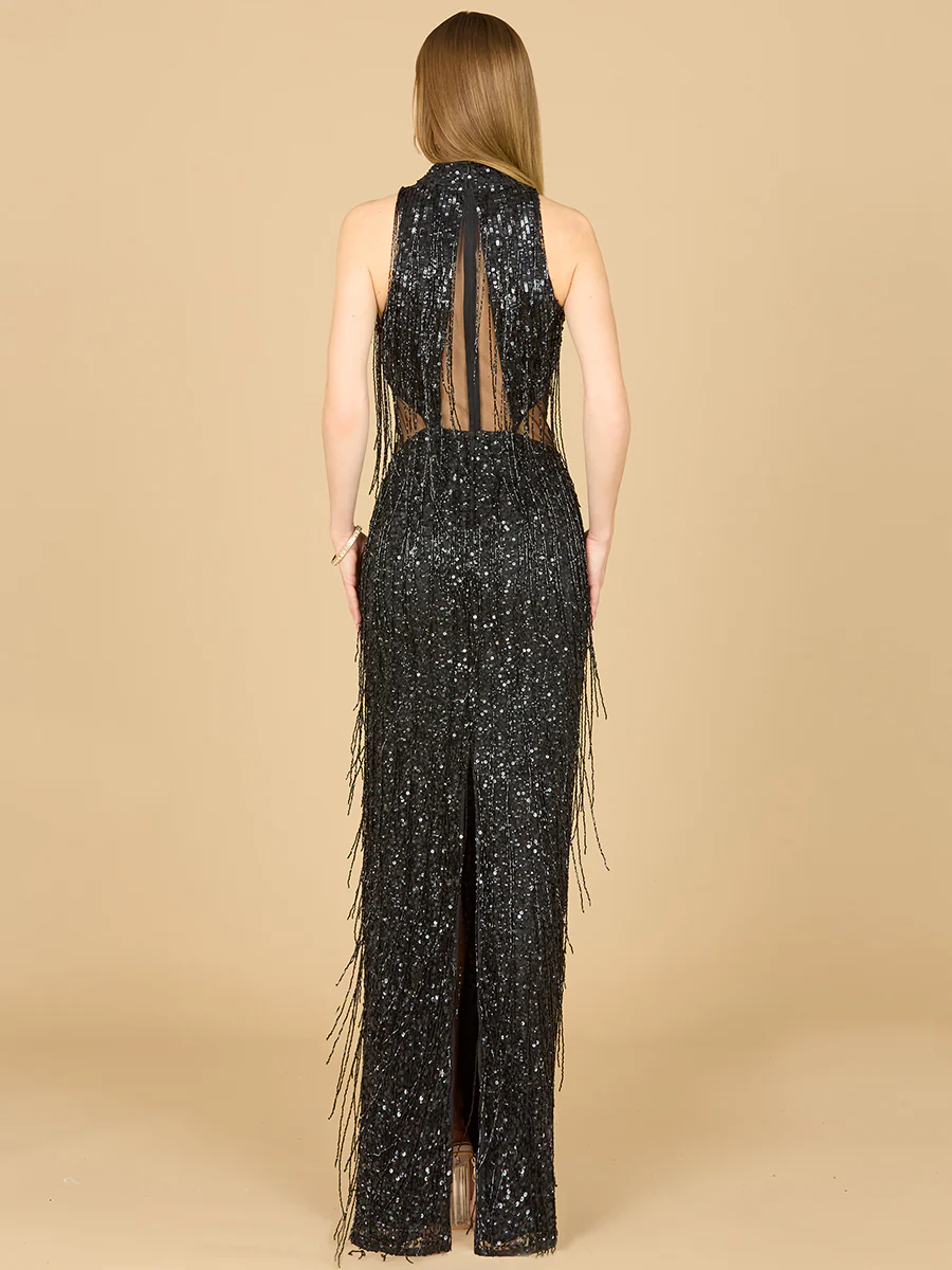 Carrie Fringe Beaded Dress - OUTLET - Image 7