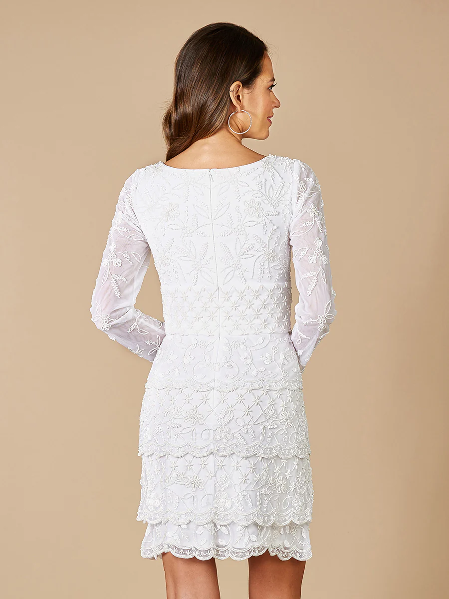 Lara Goldie Beaded V-Neck Mini Dress - Image 2