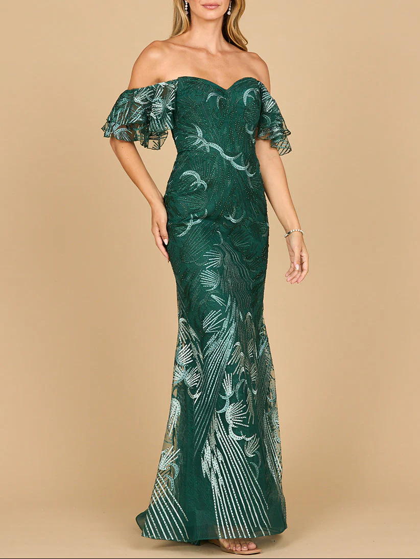 Off Shoulder Mermaid Lace Gown | Lara 28884 - Image 2