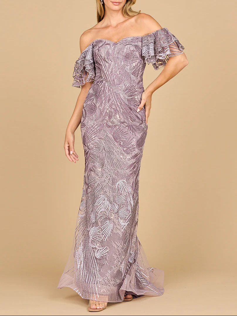 Off Shoulder Mermaid Lace Gown | Lara 28884 - Image 3
