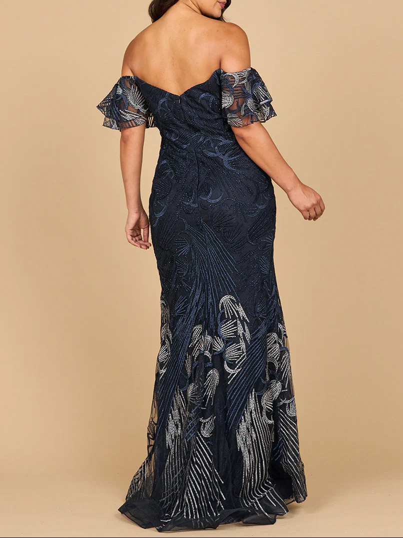 Off Shoulder Mermaid Lace Gown | Lara 28884 - Image 4