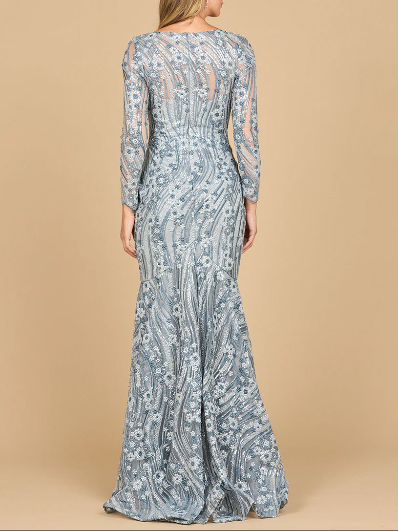 Mermaid, Long Sleeve Gown | 28885 - Image 2