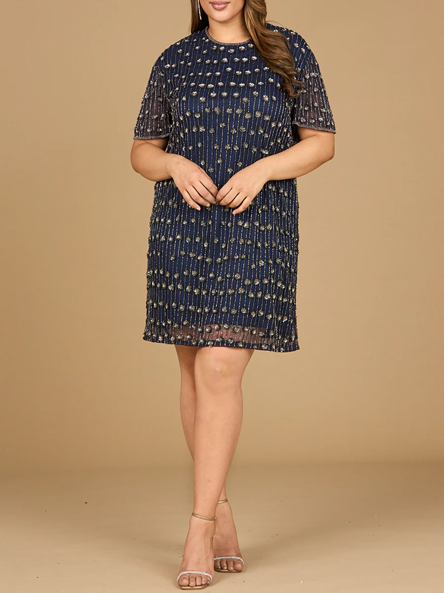 Fancy Beaded T-Shirt Dress - Image 3