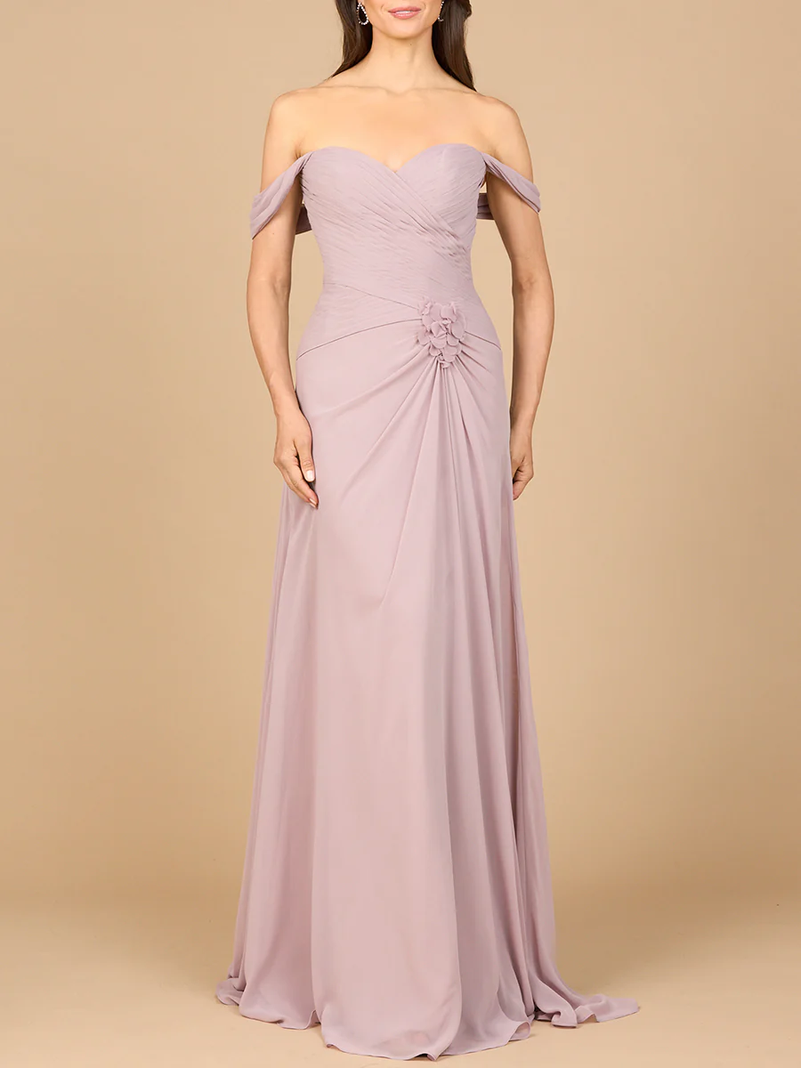 Off Shoulder Chiffon Dress - Image 2
