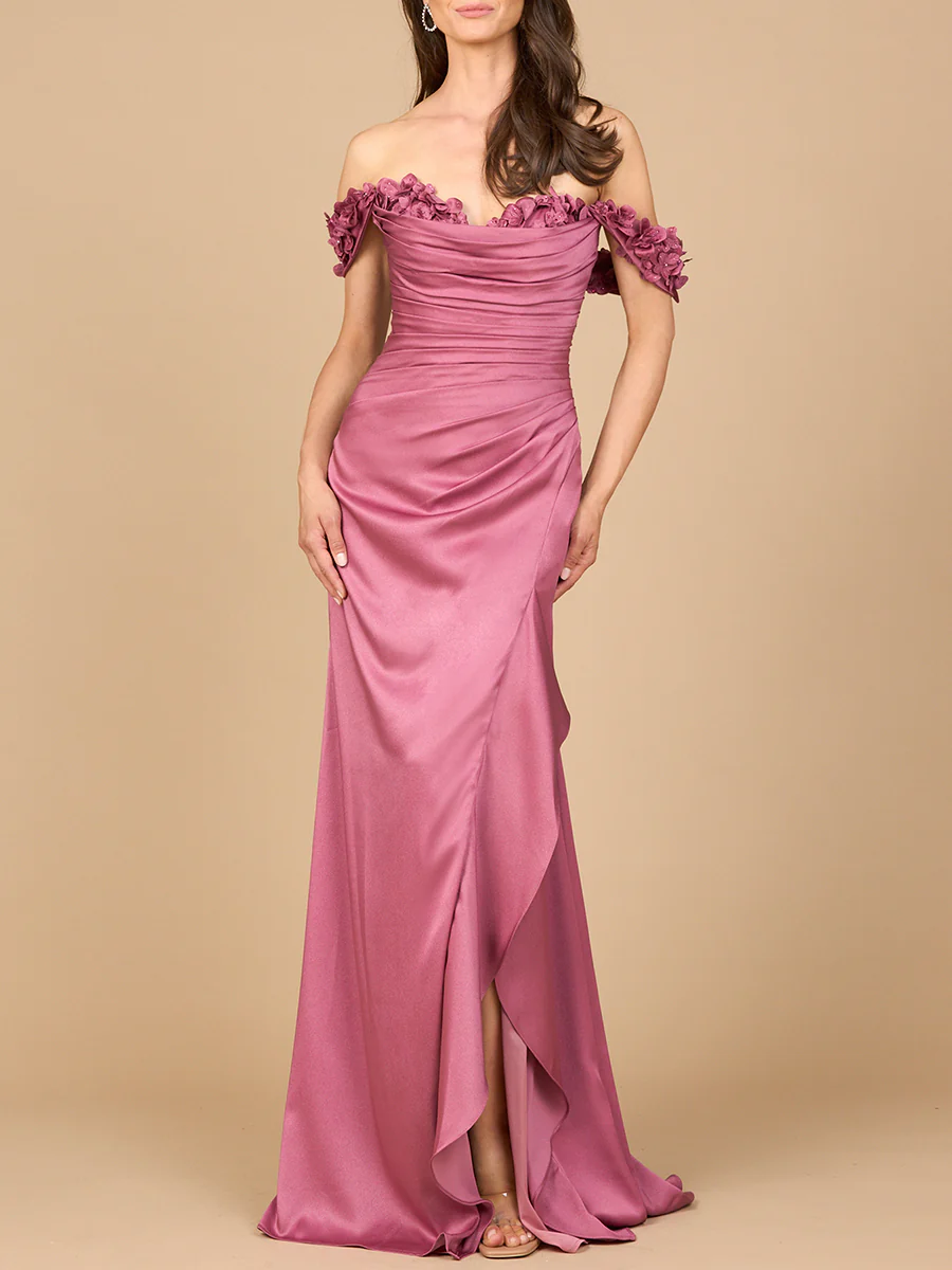 Off Shoulder Crepe Gown - Image 2
