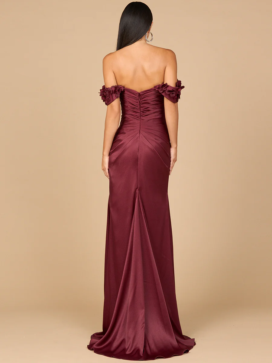 Off Shoulder Crepe Gown - Image 3