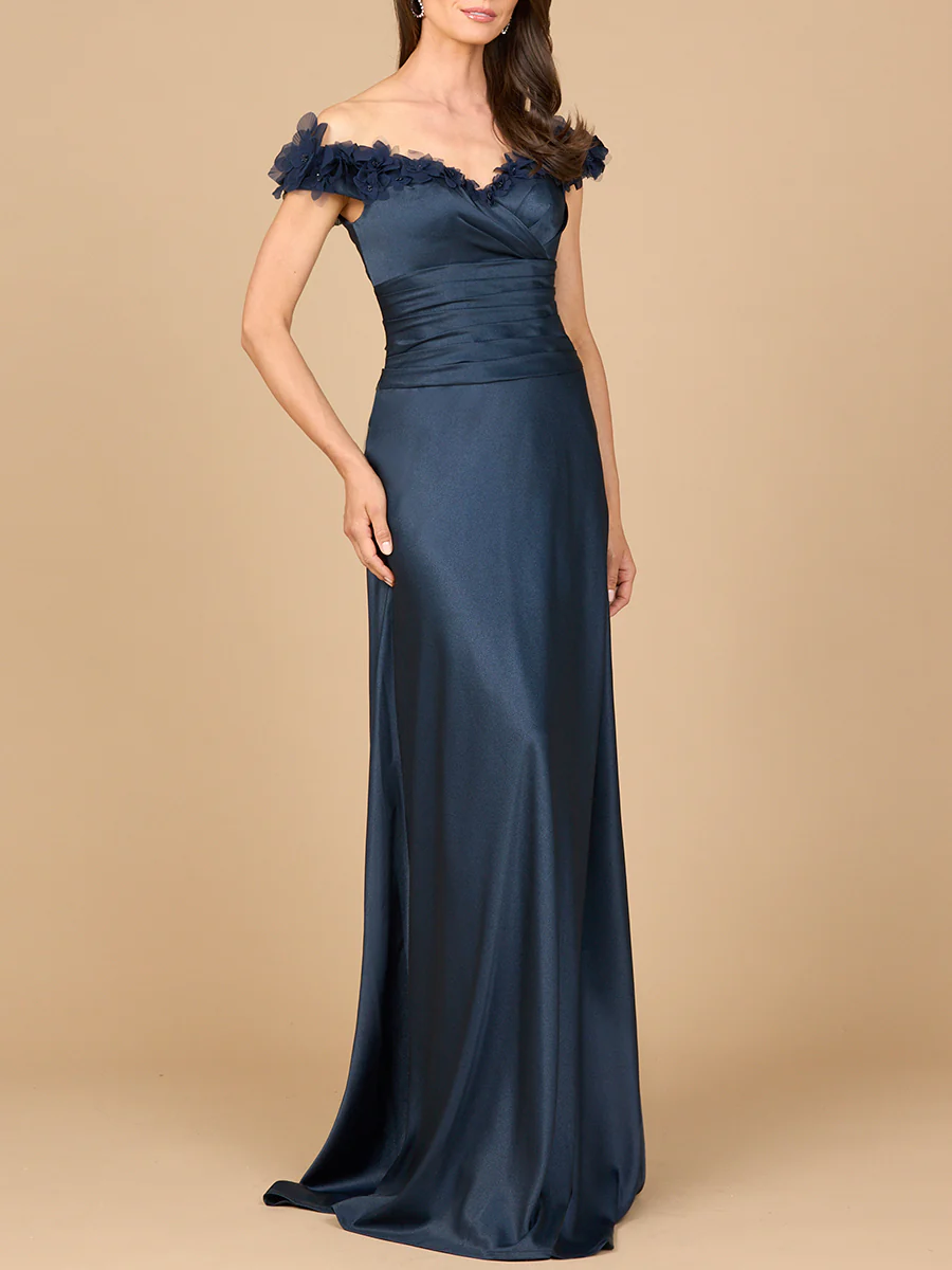 Off Shoulder Satin Gown - Image 2