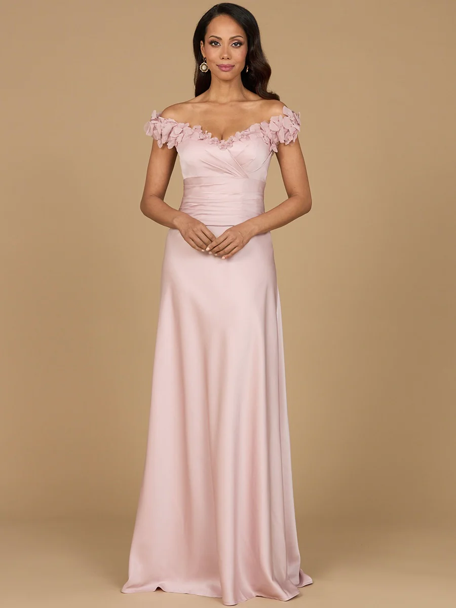 Off Shoulder Satin Gown - Image 3