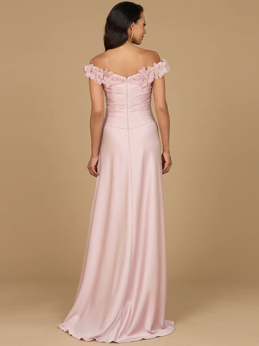 Off Shoulder Satin Gown - Image 4