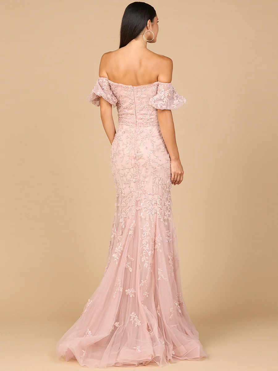 Lace, Off Shoulder Mermaid Gown - Image 5