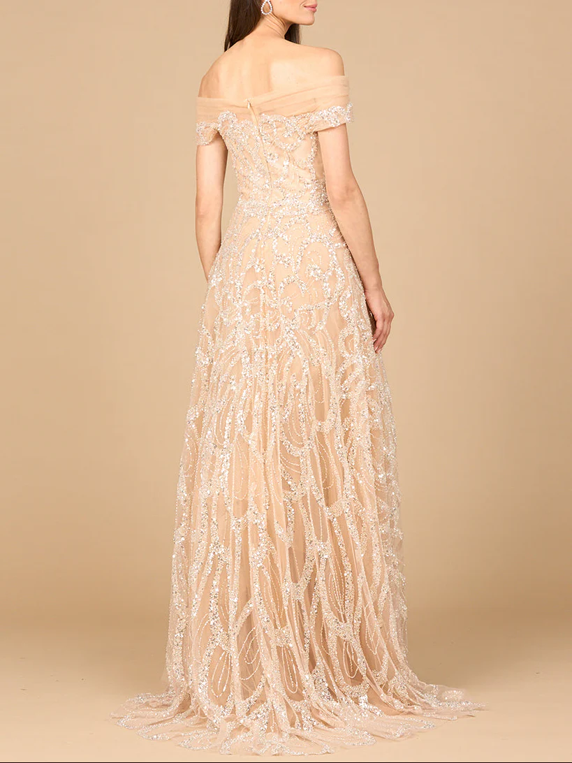 Off Shoulder A-line Gown - Image 2