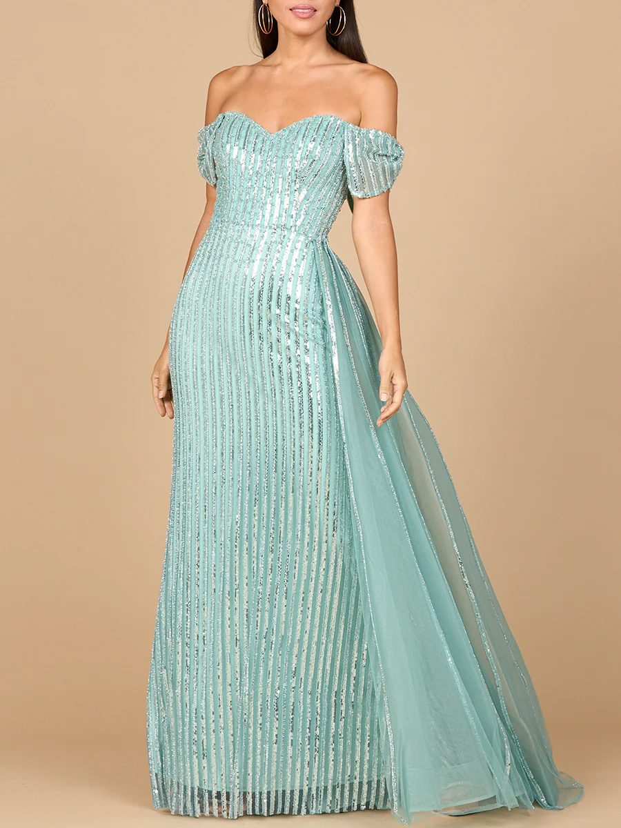 Off Shoulder Fitted Gown - Image 3