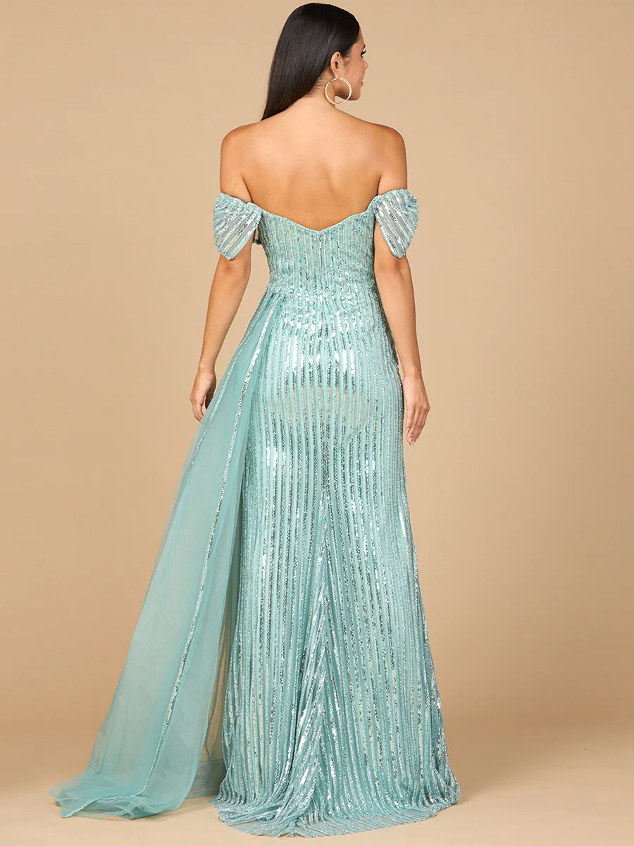 Off Shoulder Fitted Gown - Image 4