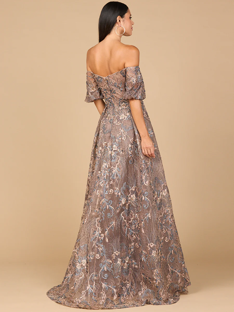 Off Shoulder Lace Ballgown - Image 2