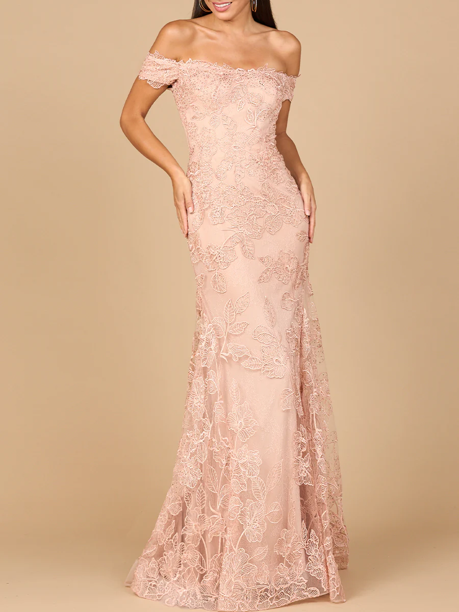 Off Shoulder Lace Mermaid Gown