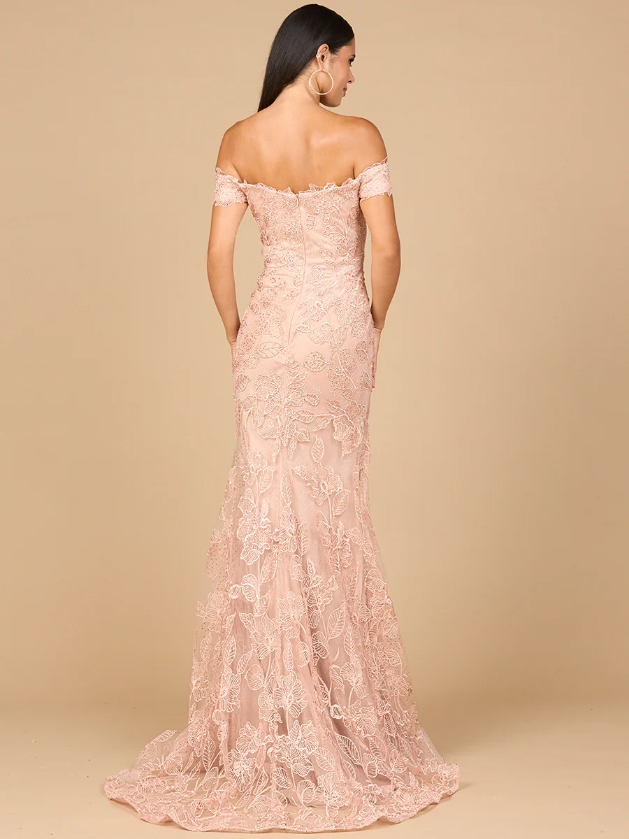 Off Shoulder Lace Mermaid Gown - Image 2