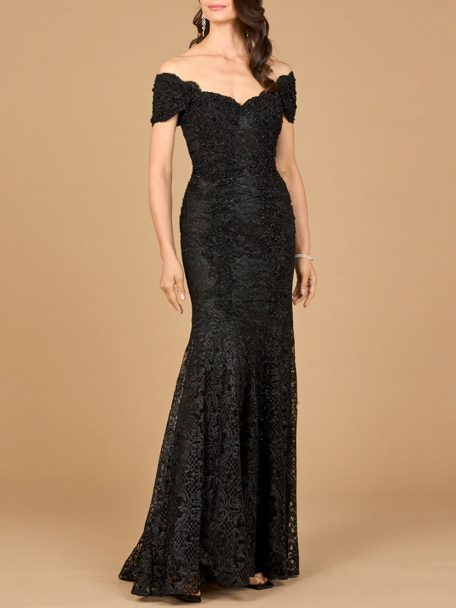 Fitted Lace Mermaid Gown - Image 2