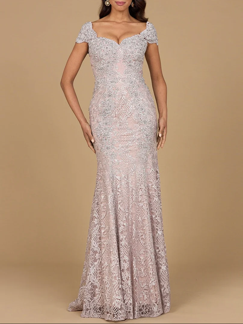 Fitted Lace Mermaid Gown - Image 3