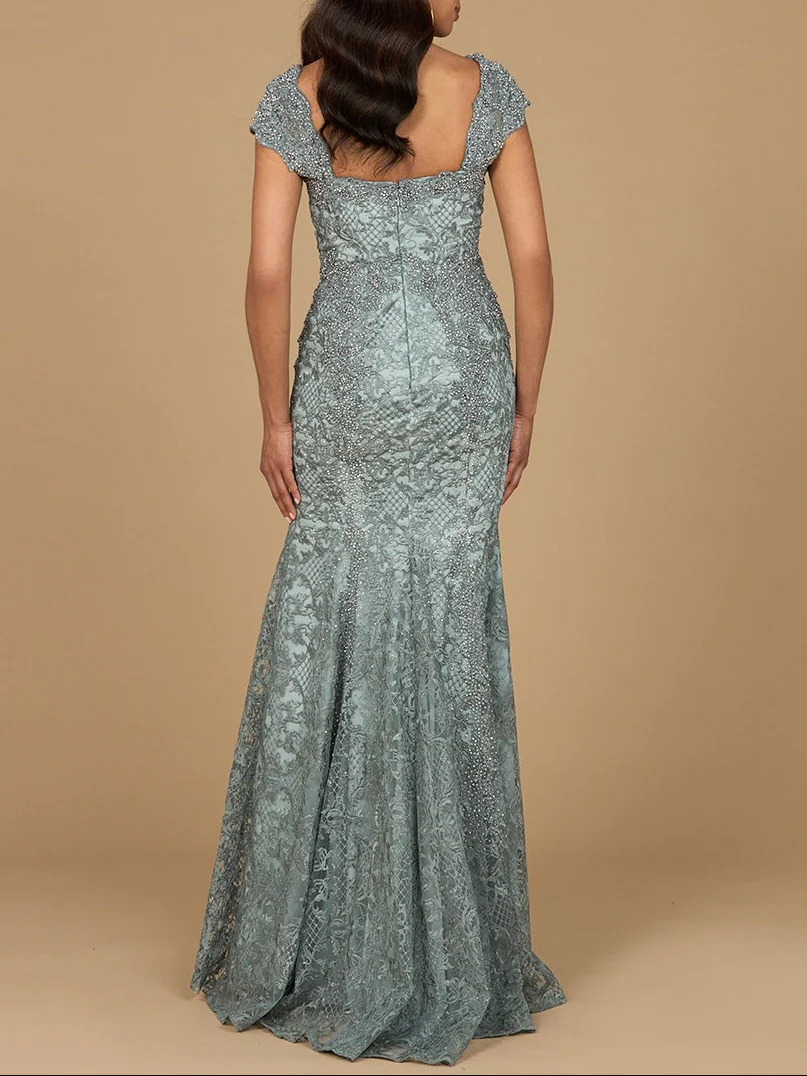 Fitted Lace Mermaid Gown - Image 7