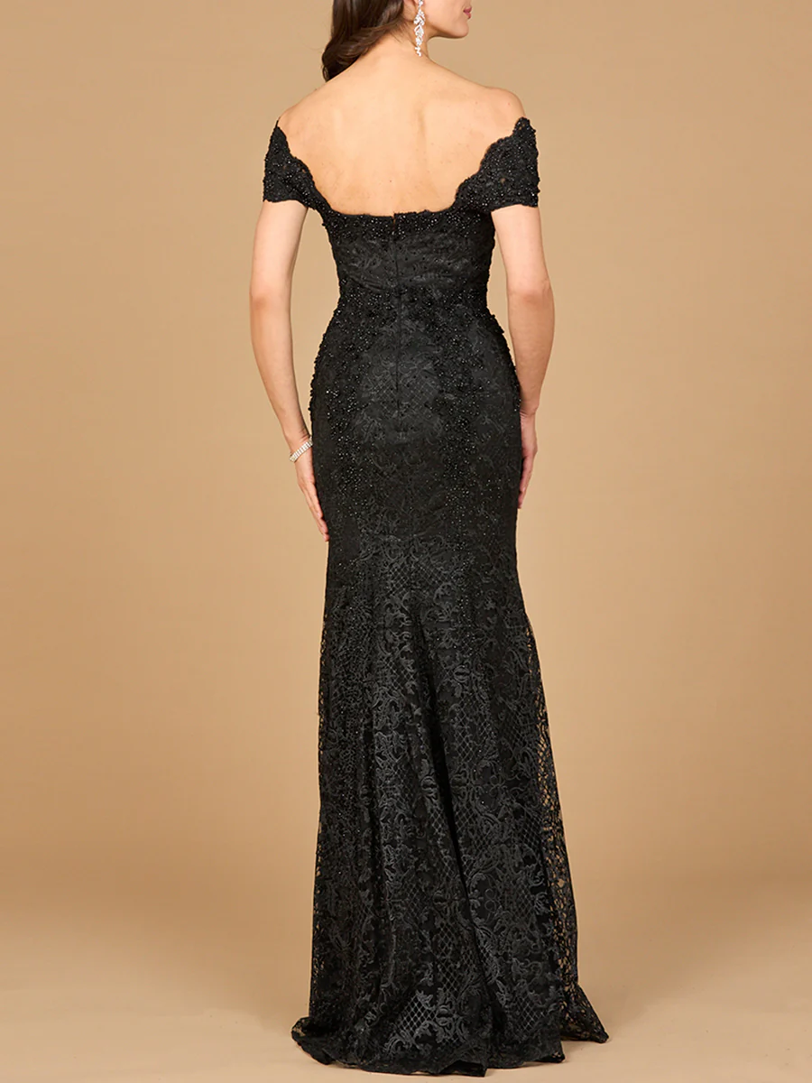 Fitted Lace Mermaid Gown - Image 8