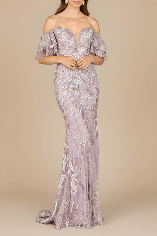 Off Shoulder Mermaid Lace Gown