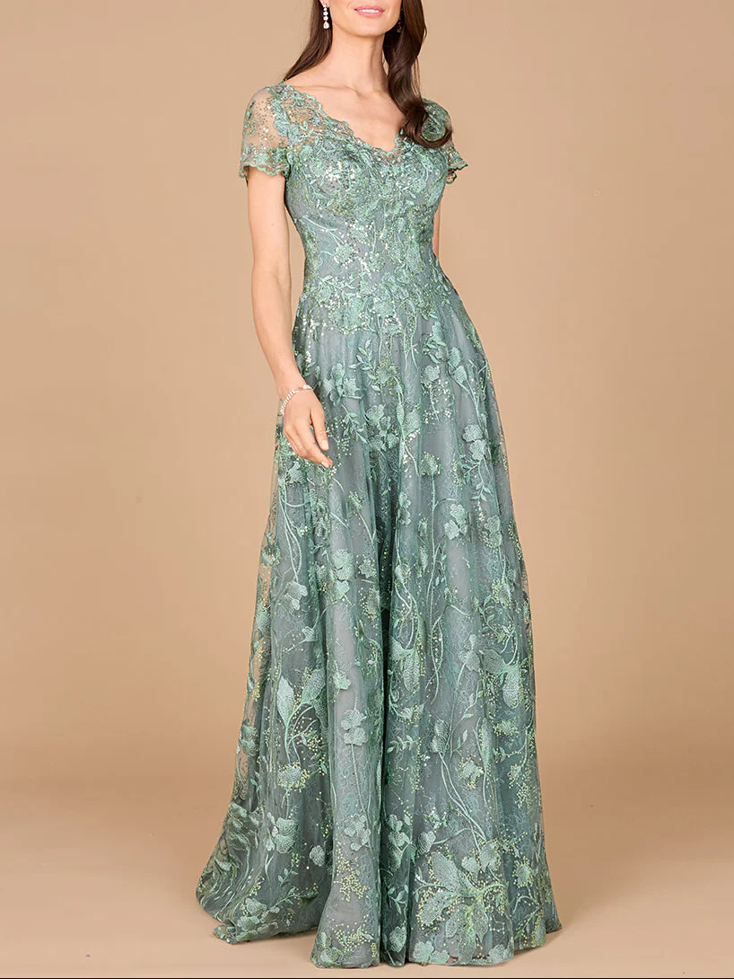 Tonal Lace Ballgown - Image 2