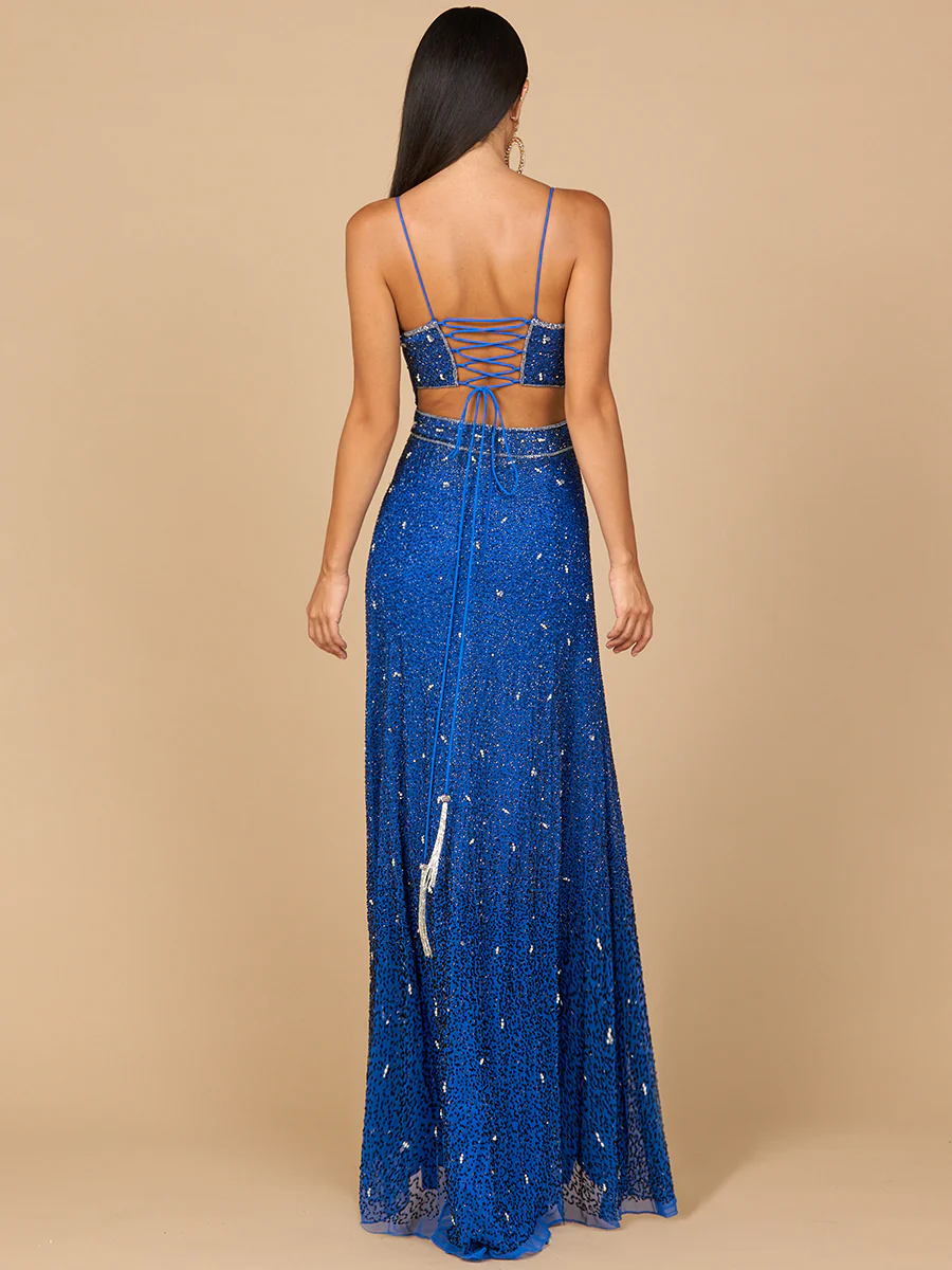 Ombre Beaded Gown - OUTLET - Image 2