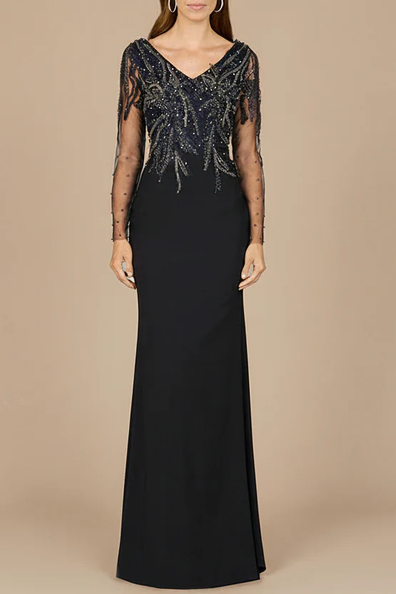 Long Sleeve Knit Gown