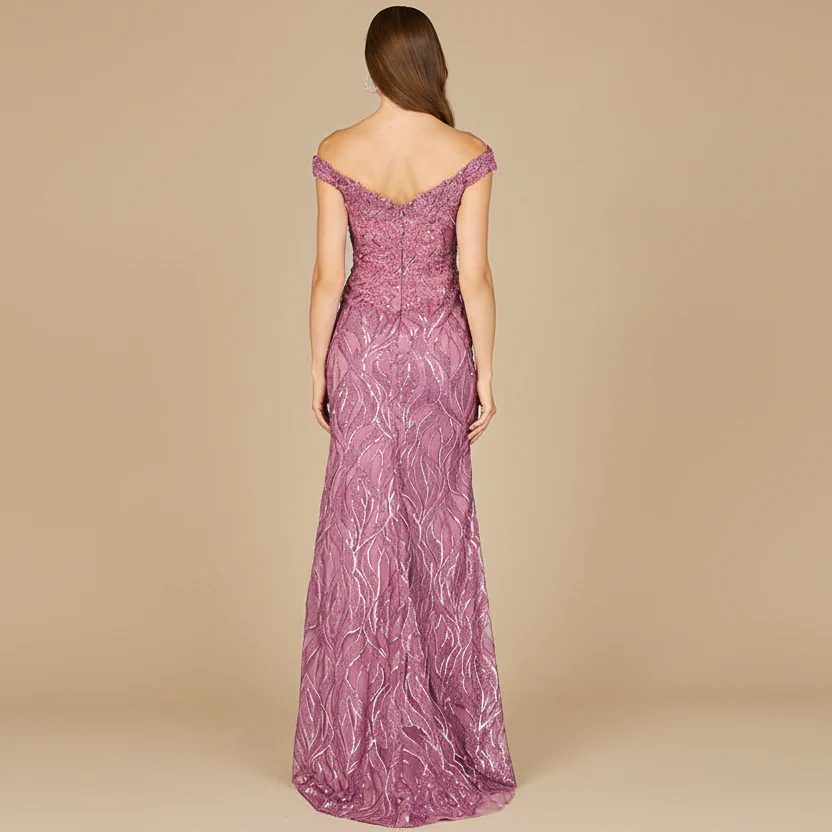 Off Shoulder, Mermaid Lace Gown - Image 2