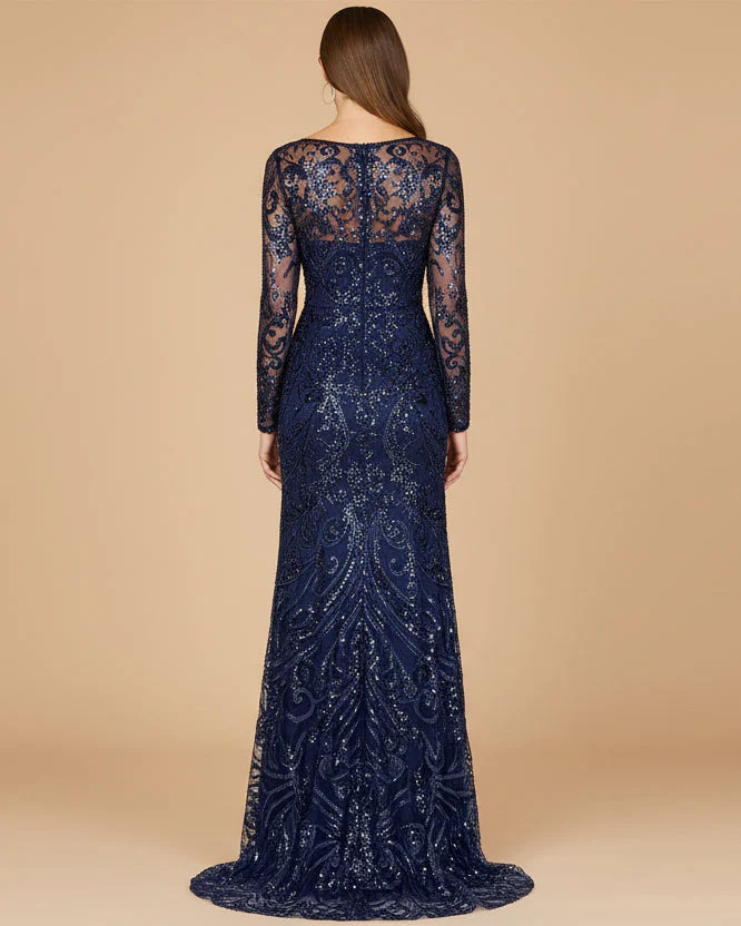Long Sleeve Lace Gown | 29050 - Image 6