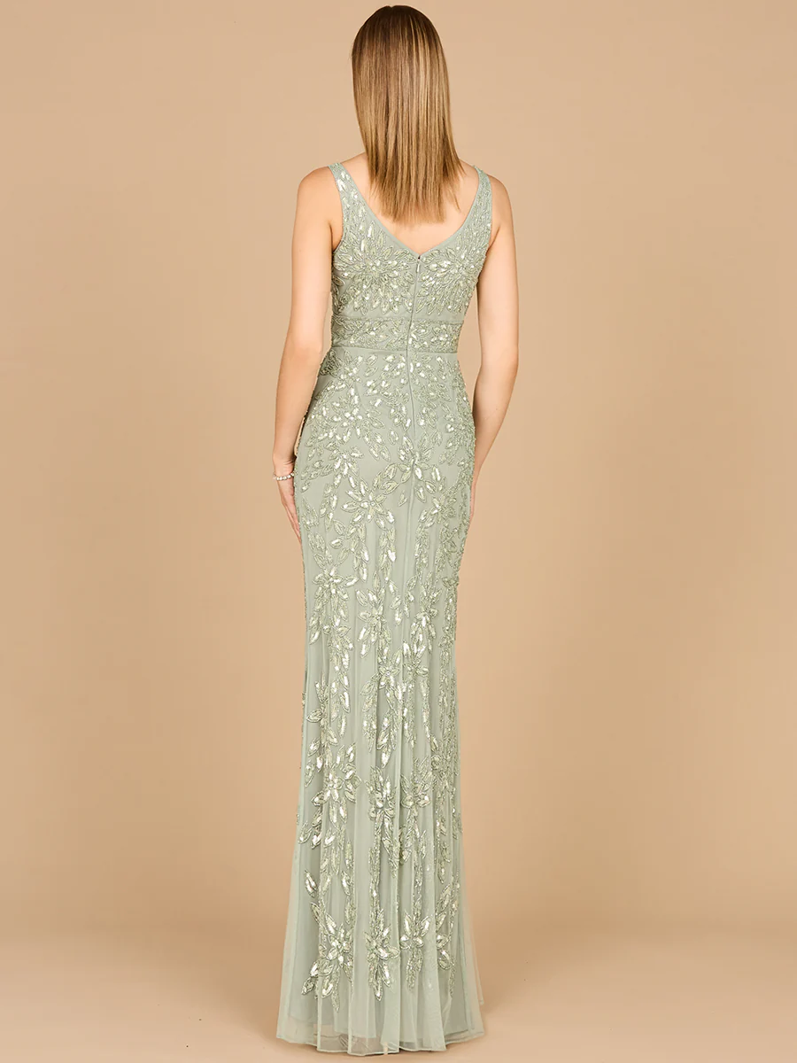 Embellished Gown with Slit - OUTLET - Image 3