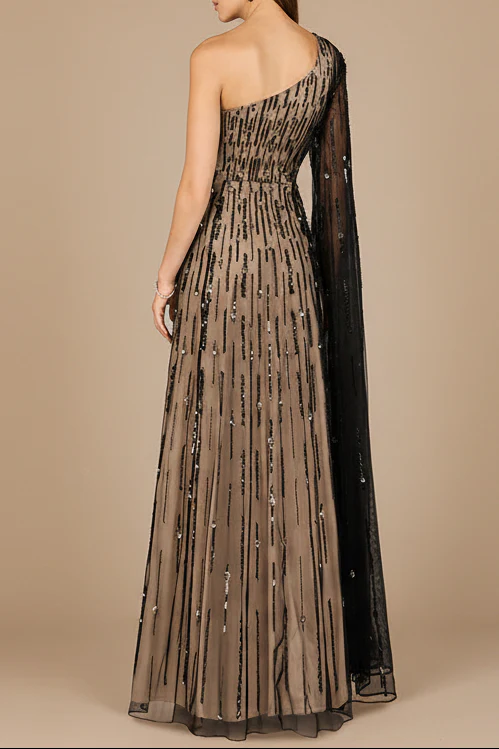One Shoulder A-Line Gown - Image 3