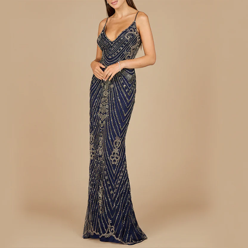 Spaghetti Strap Beaded Dress - Image 3