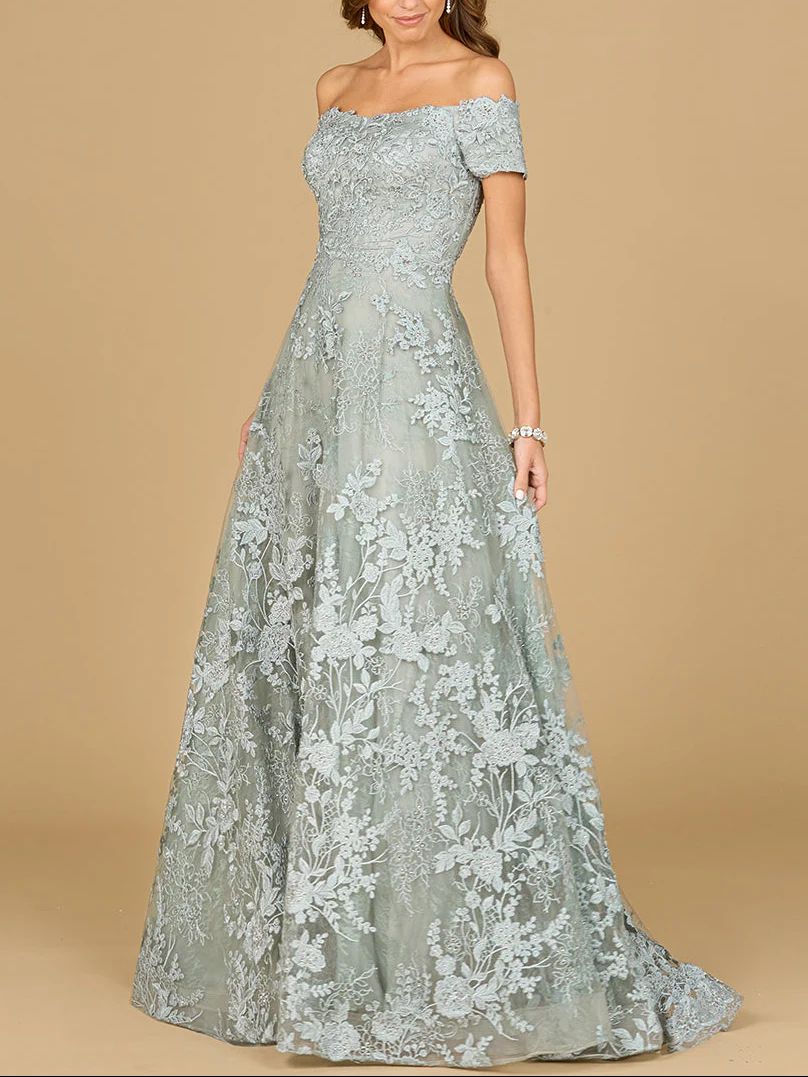Off Shoulder A-Line Gown | Lara 29122 - Image 2