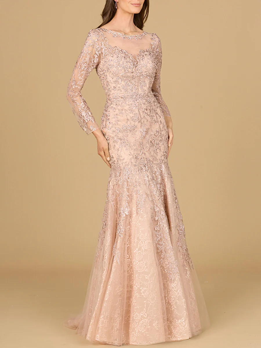 Long Sleeve, Mermaid Lace Gown