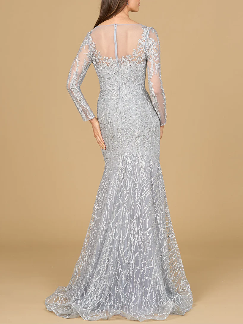 Mermaid, Long Sleeve Lace Gown - Image 5