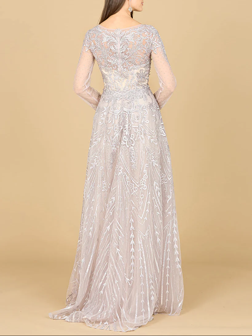 Long Sleeve High Neck Gown - Image 3