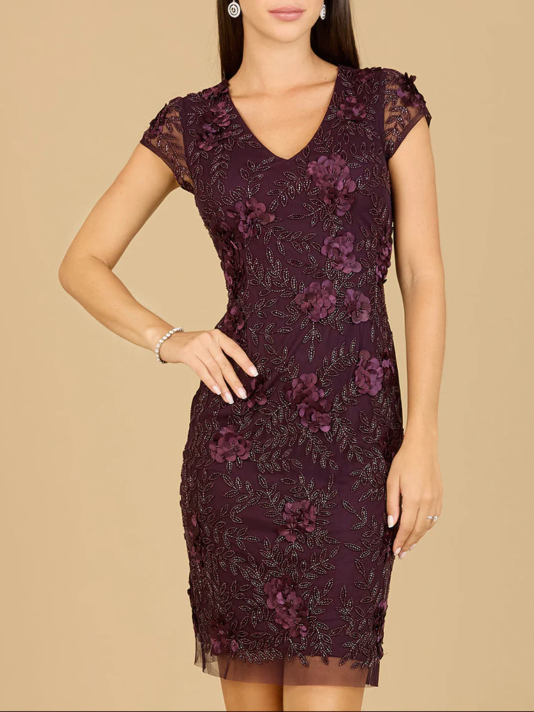 Cap Sleeve Embellished Dress - Image 4