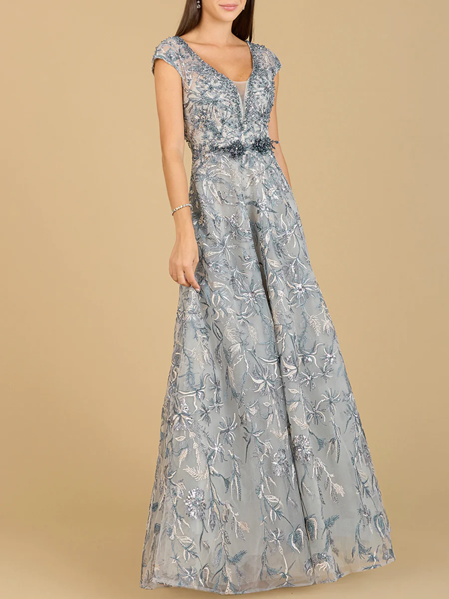 Lace Embellished A-Line Dress - Image 2