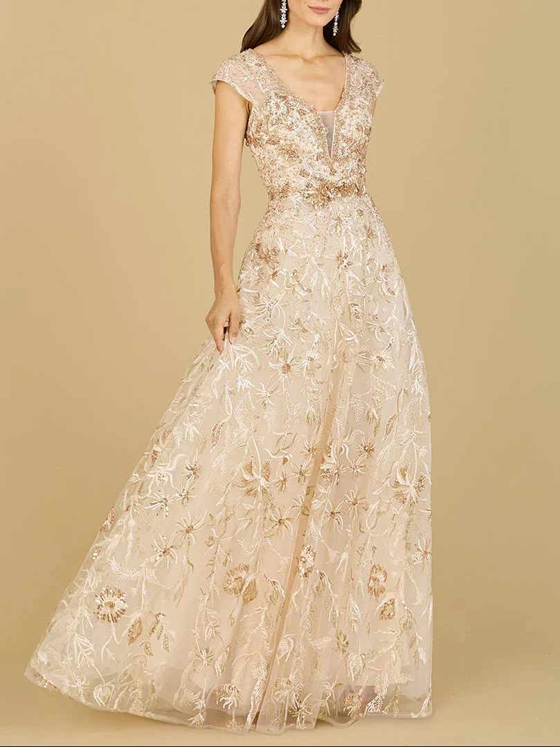 Lace Embellished A-Line Dress - Image 4