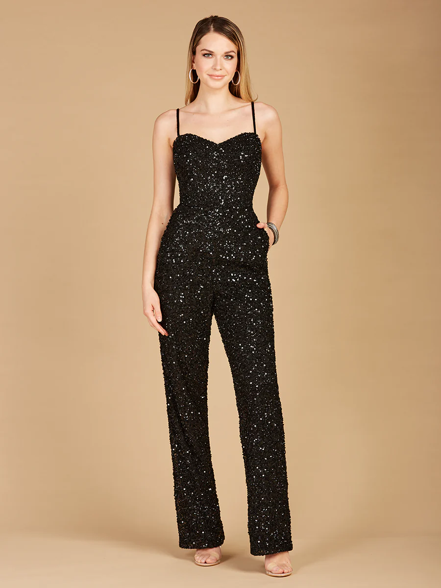 Beaded Spaghetti Strap Jumpsuit - Image 2
