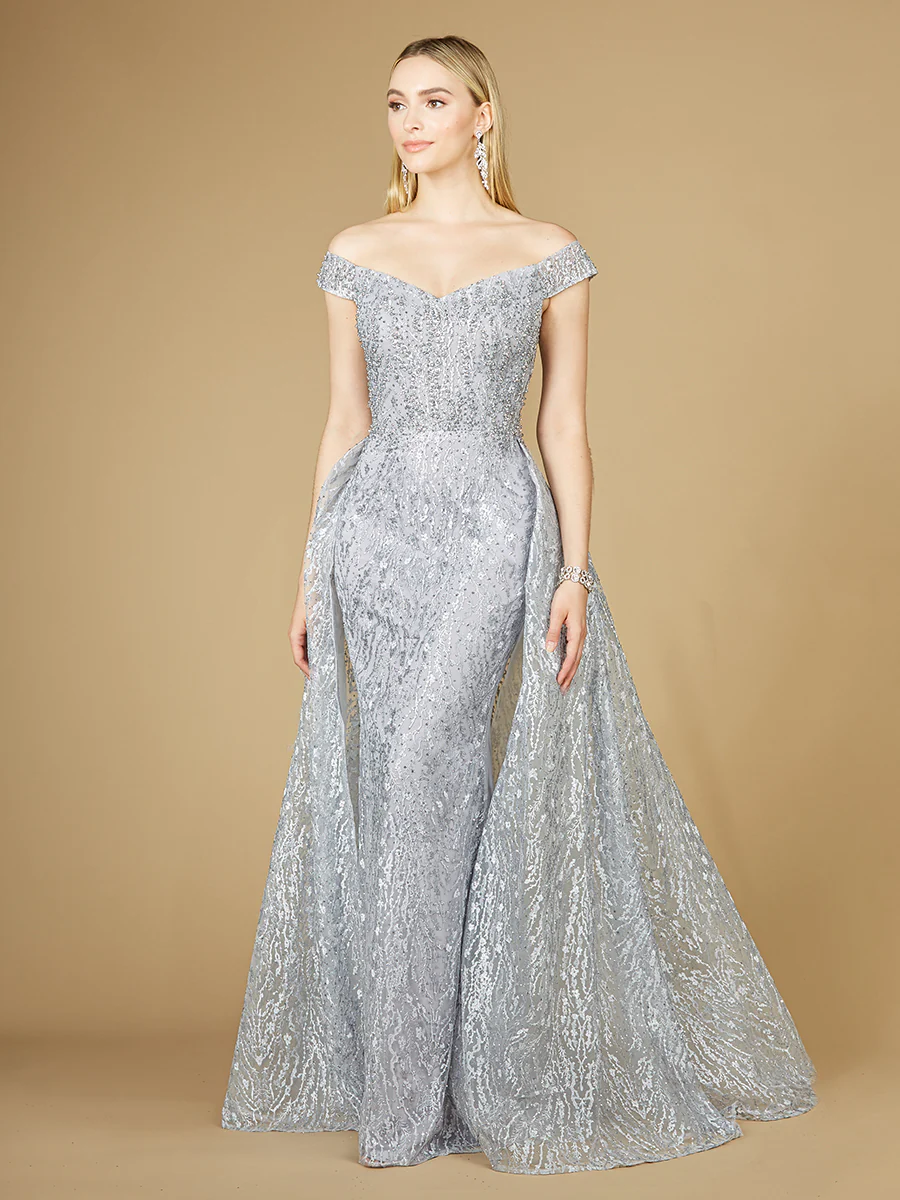 Off Shoulder Overskirt Gown - Image 2