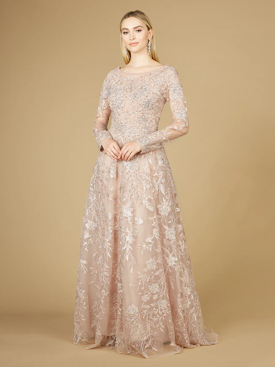 Long Sleeve High Neck Gown - Image 2
