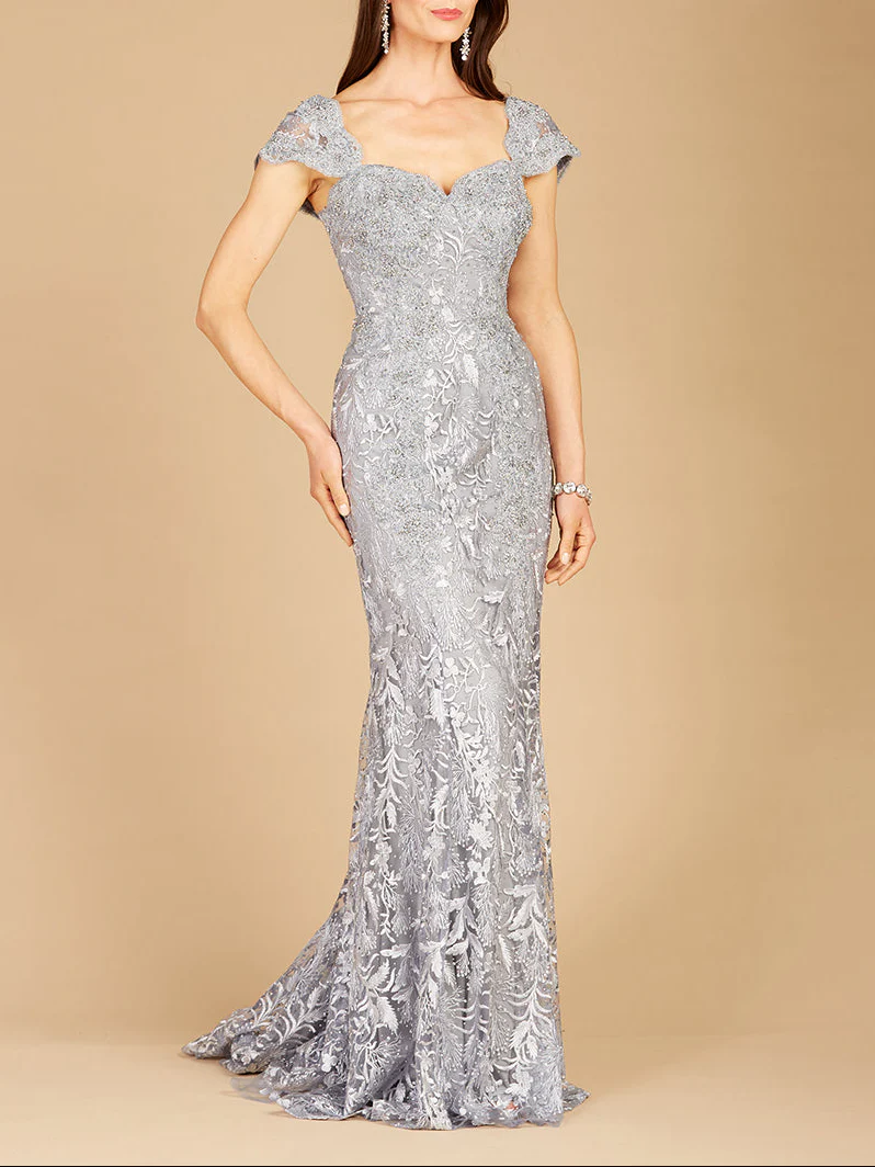 Fitted Lace Mermaid Gown - Image 2
