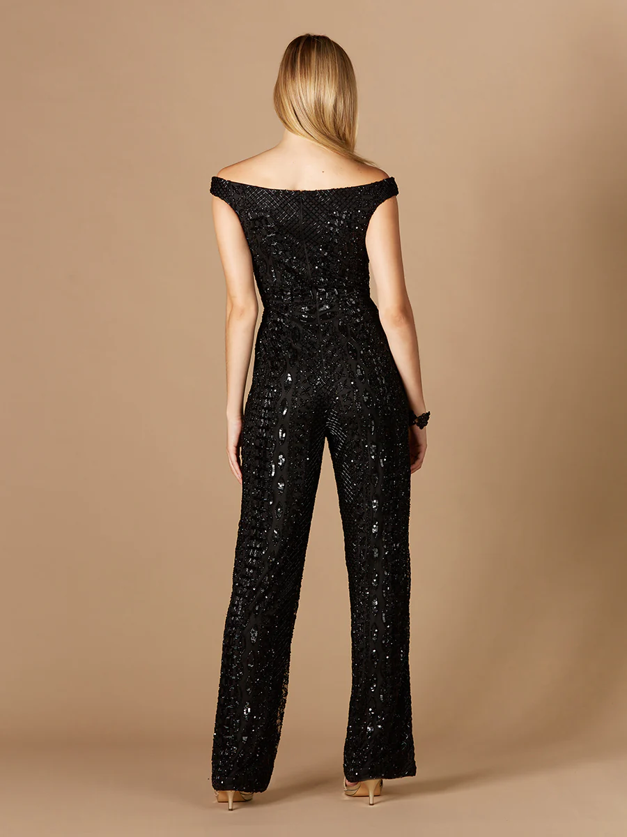 Beaded Off Shoulder Jumpsuit - Image 7