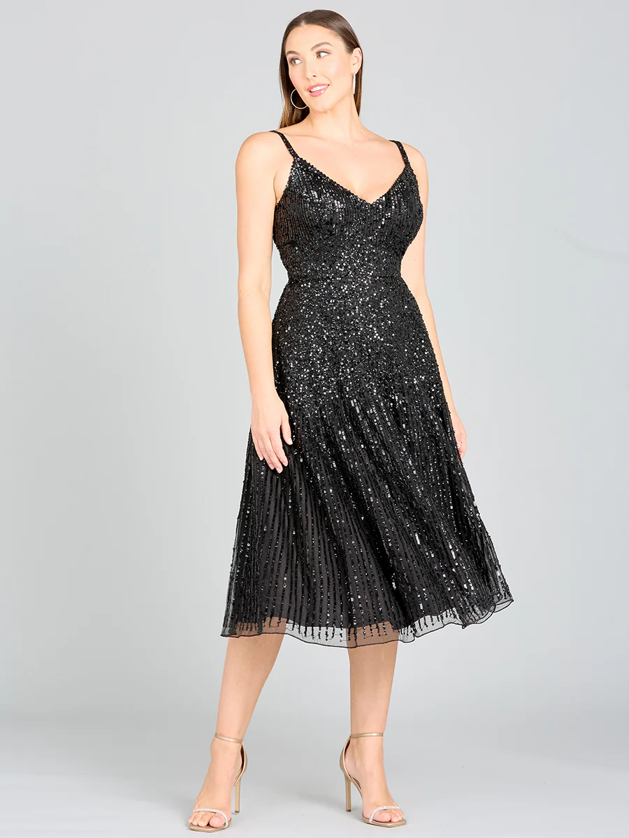 Flowing, Sequin Midi Dress - Image 3