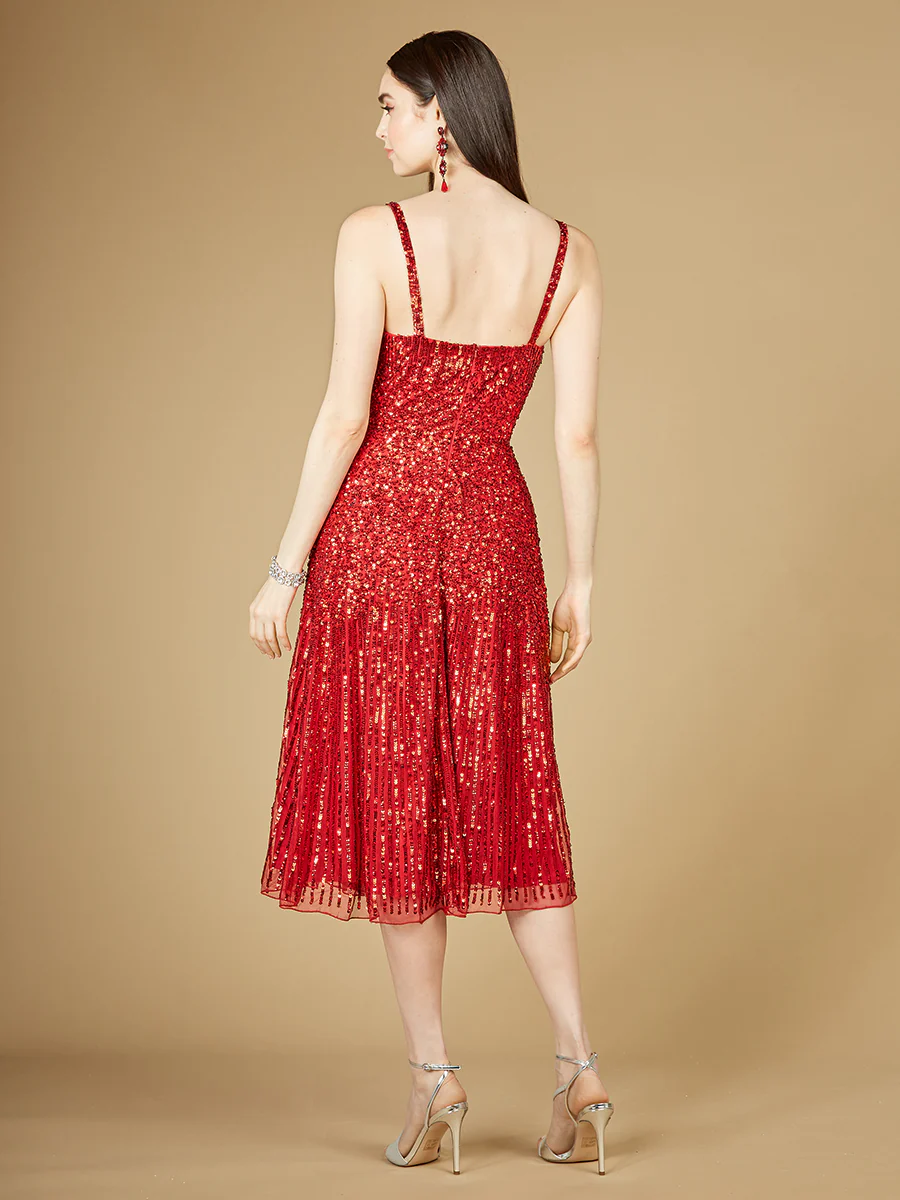 Flowing, Sequin Midi Dress - Image 9