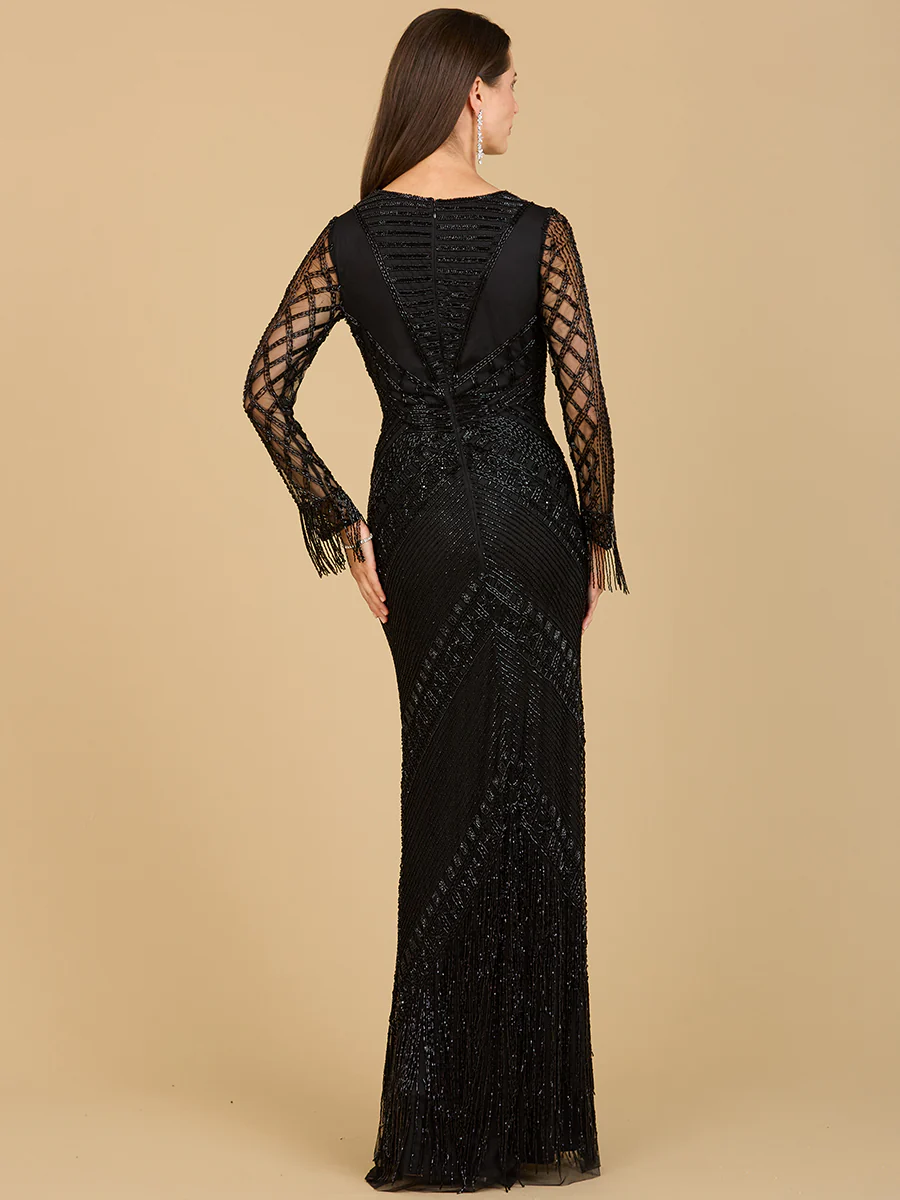 Long Sleeve Fringe Dress - Image 5